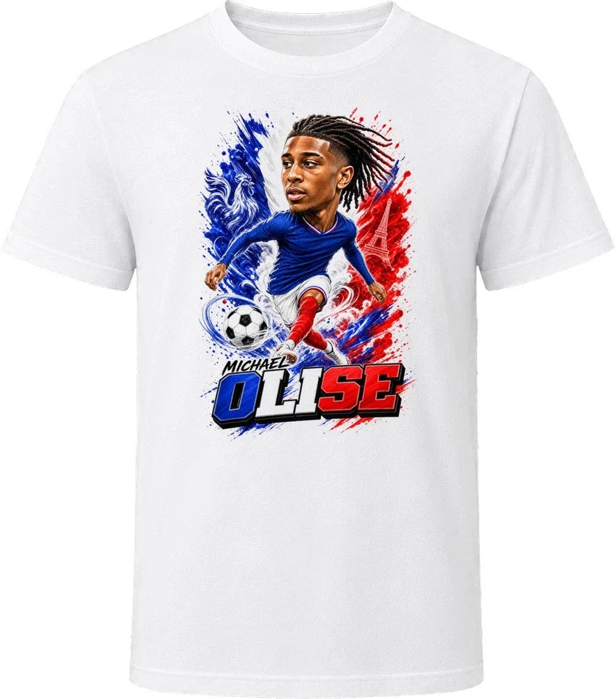 Michael Olise France Soccer Caricature 2026 World Cup T Shirt Unisex