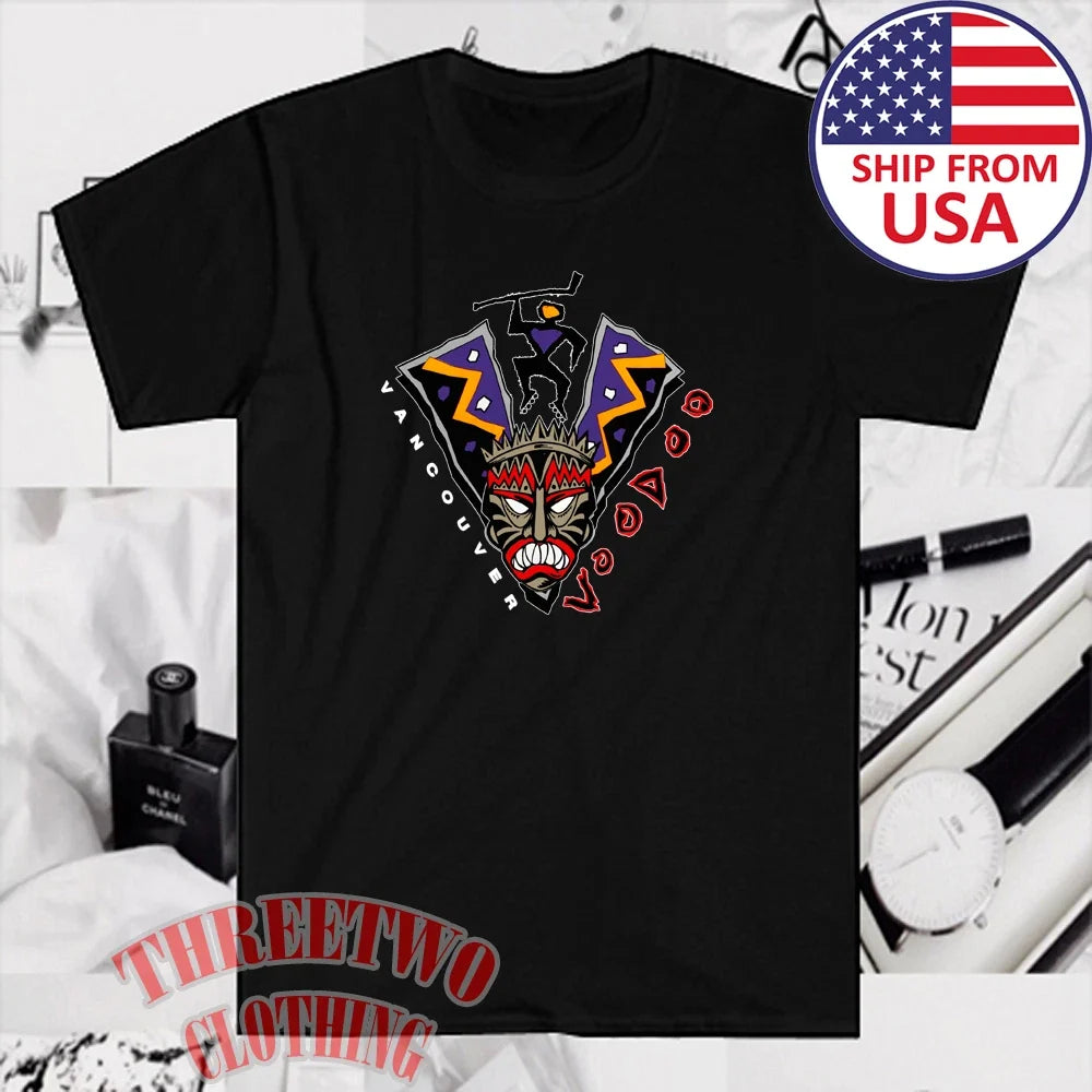 Vancouver VooDoo Voo Doo Hockey Team Roller International Men's Black Size S-5XL Unisex