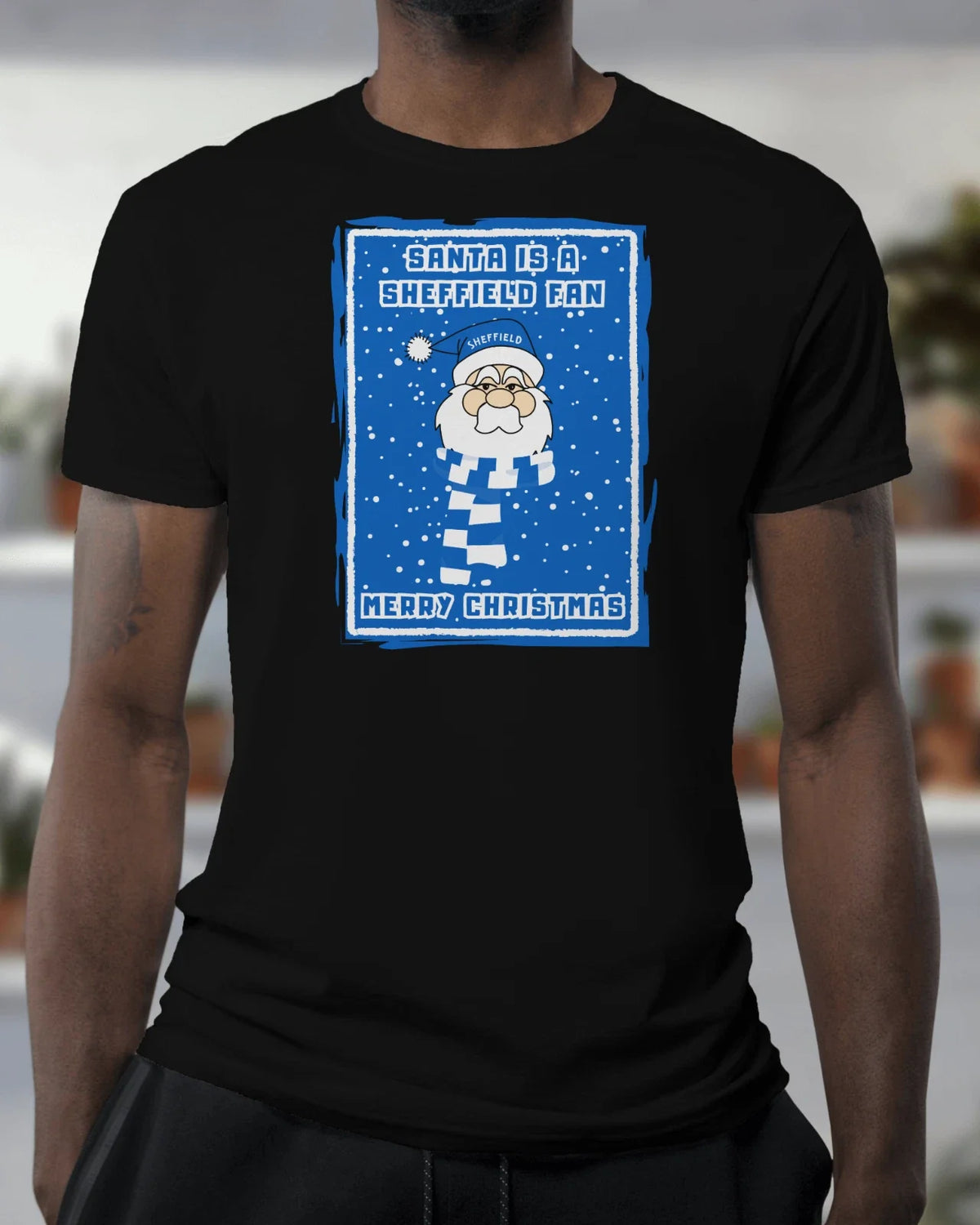Sheff Wed T Shirt - Santa is a Sheffield Fan - Christmas Xmas - Organic - Unisex Unisex