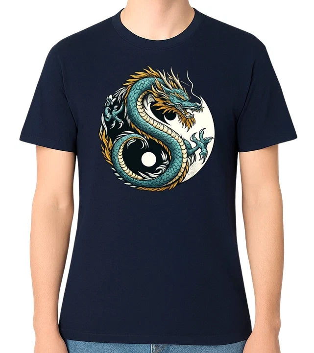 Yin Yang Dragon Graphic Chinese Dragon Art Unisex Tee Unisex