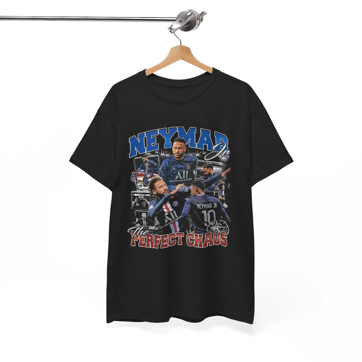 Neymar Bootleg Vintage Graphic Tee - Retro Soccer Superstar Fan Shirt Unisex