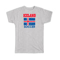 Gift : Iceland Distressed Flag Soccer Football Team Icelandic Country Unisex