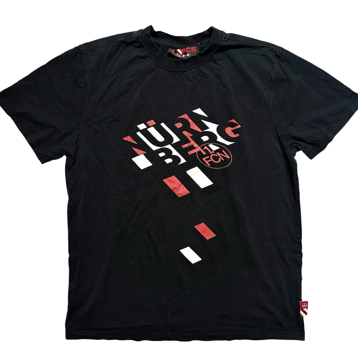 1. FC Nürnberg FCN Soccer Graphic T Shirt Black XL Boxy Fit Thick Cotton Tee Unisex