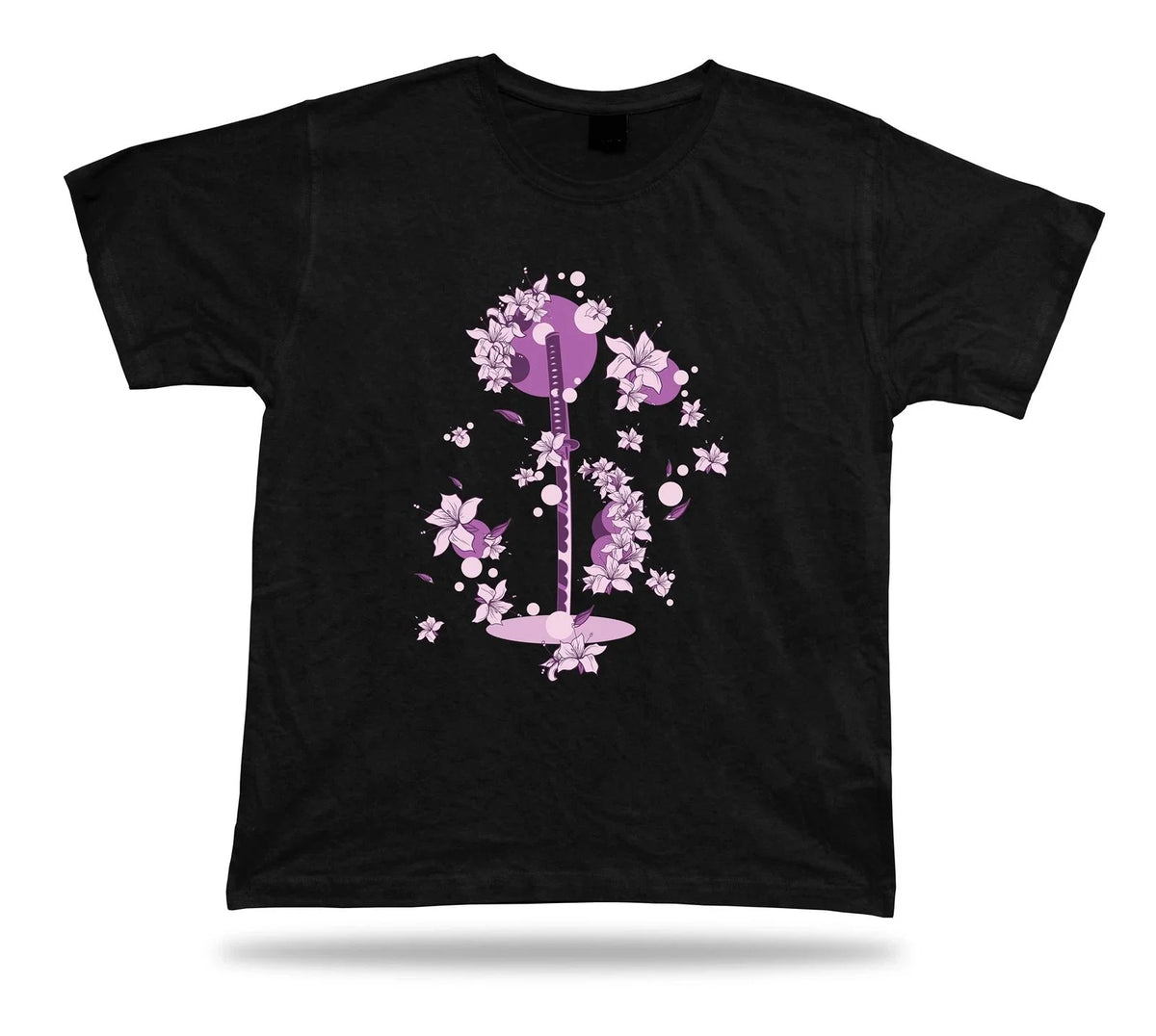 Pink Samurai Sakura Floral design t shirt tee stylish birthday gift present Unisex