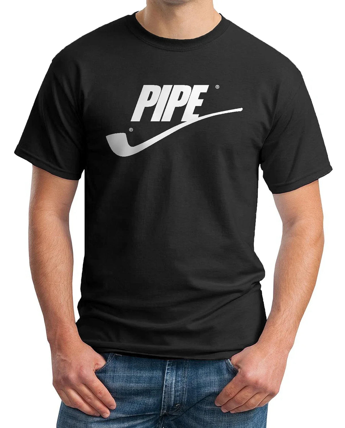 Pipe Spoof Tee: Funny Sports Parody Shirt - Mens Medium Pemium Tees Unisex