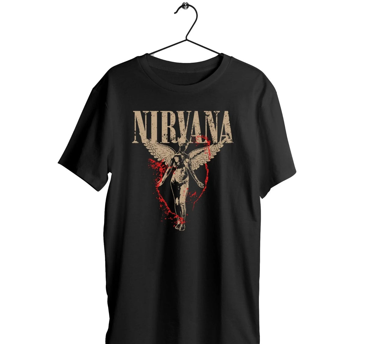 In Utero Black - breathable Polyester Grunge Alternative Rock Punk tee Unisex