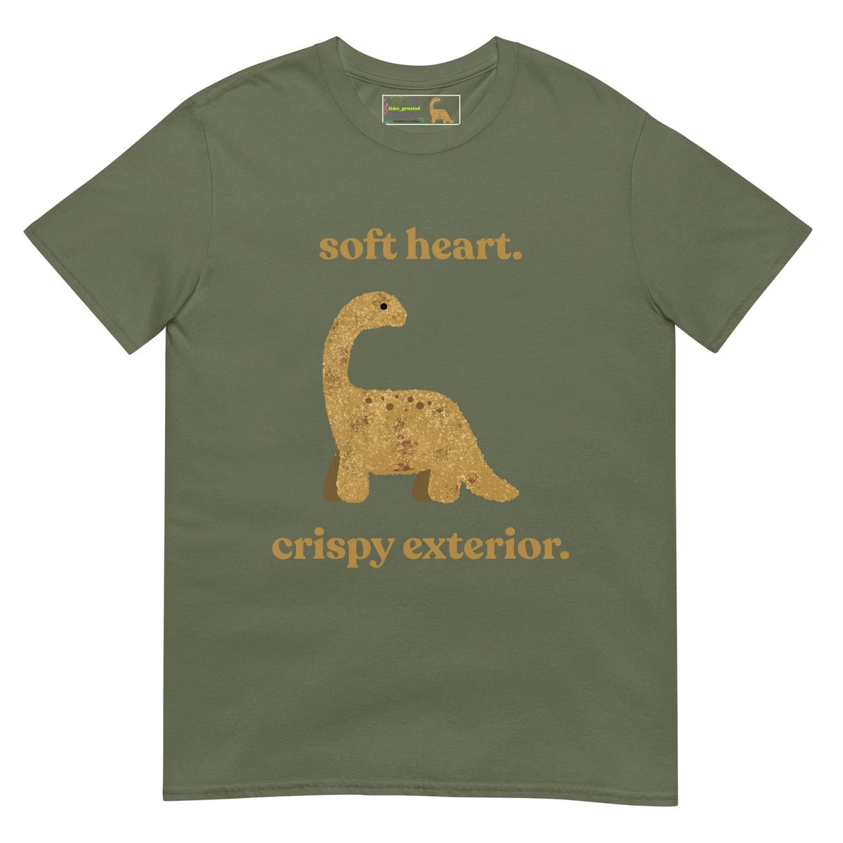 Soft Heart. Crispy Exterior. Whimsical Dino Nugget Unisex Unisex