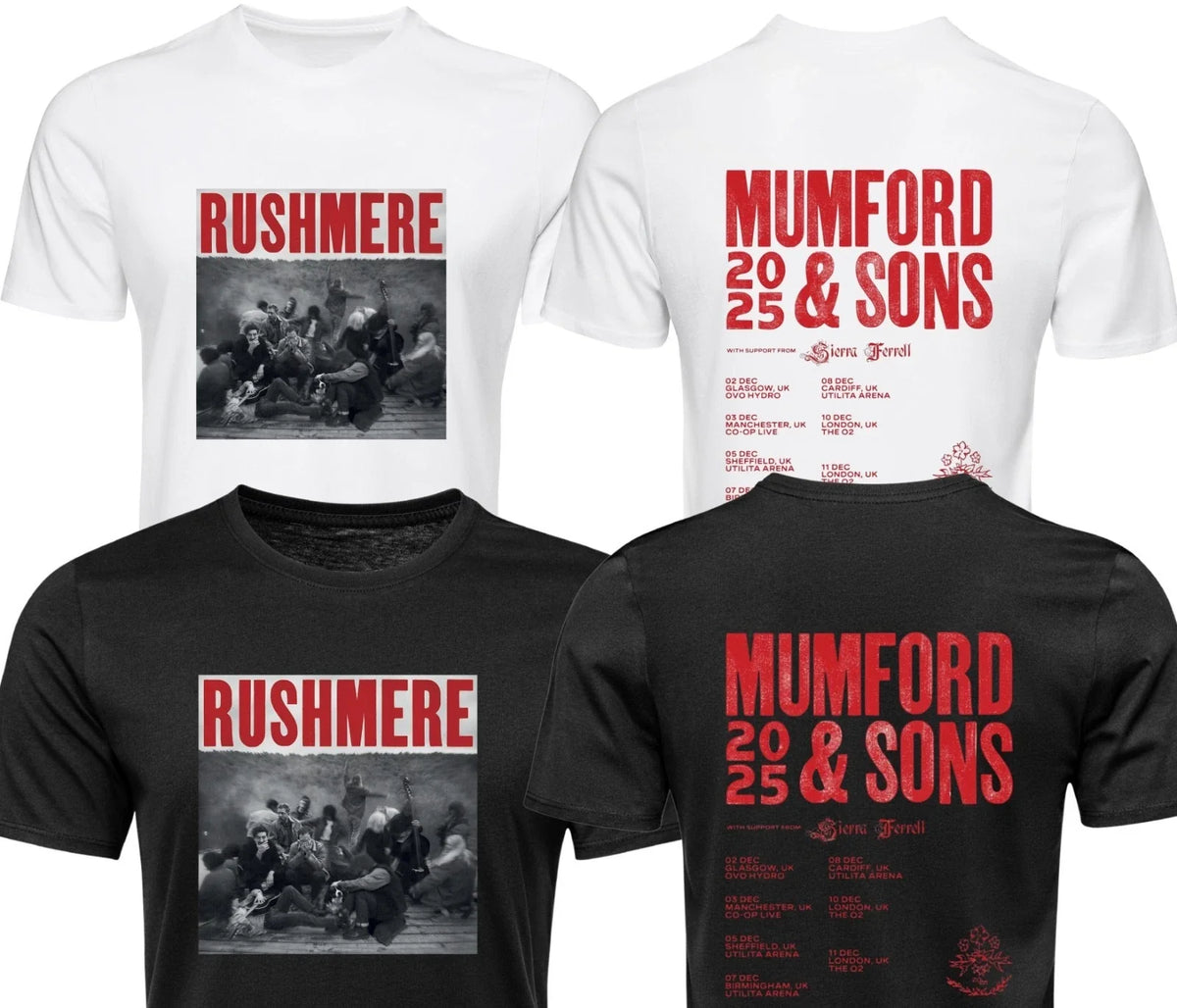 Mumford And Sons T shirt Tour RUSHMERE 2025 Inspired Unisex Adult Kids Tee Tops Unisex