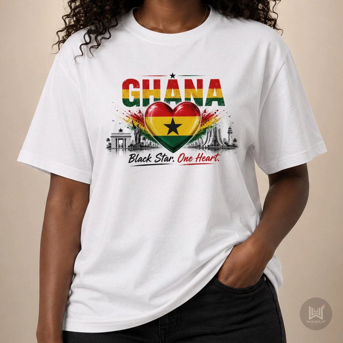 Ghana t shirt flag football 2026 tee gift Africa heart soccer fan top all sizes Unisex