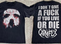 Carnifex metal rock band short sleeve black color 2 side shirt Unisex