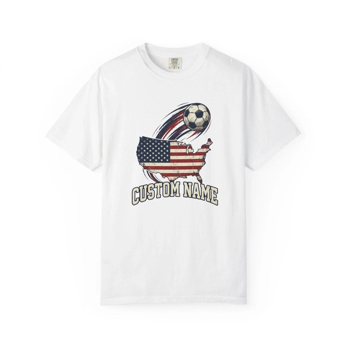 Custom USA Map Soccer Shirt | Personalized Name Football Fan Tee | Matchday Map Unisex