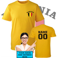 Personalised Romania football Team Soccer Fan Mens Unisex Tee Top Custom Unisex
