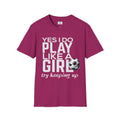 Play Like Girl Unisex , Soccer Fan Tee Motivational Sports Shirt Keep Up Unisex