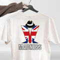Madness Band Union Jack Flag Graphic Tee Retro Music Concert Top Unisex