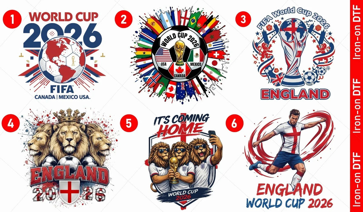 Football Worldcup 2026 DTF Iron On Heat Transfer for Kids Unisex Soccer T shirt Unisex