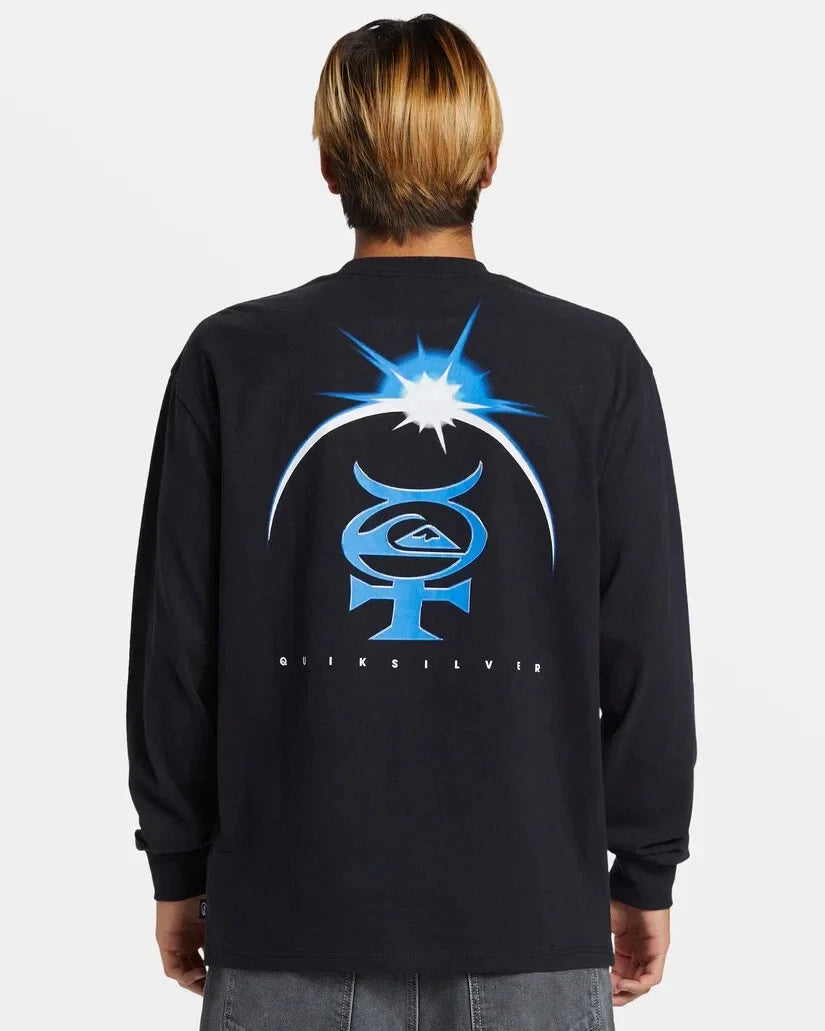 Quiksilver Eclipse Men's long sleeve graphicv T shirt Extra Large NWT $40 Unisex