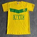 Manchester United 4 Life Newton Heath FC Yellow Green Small Soccer Tee Unisex