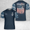 Custom Name Proud Dad of a Navy Sailor Gift For Dad Unisex