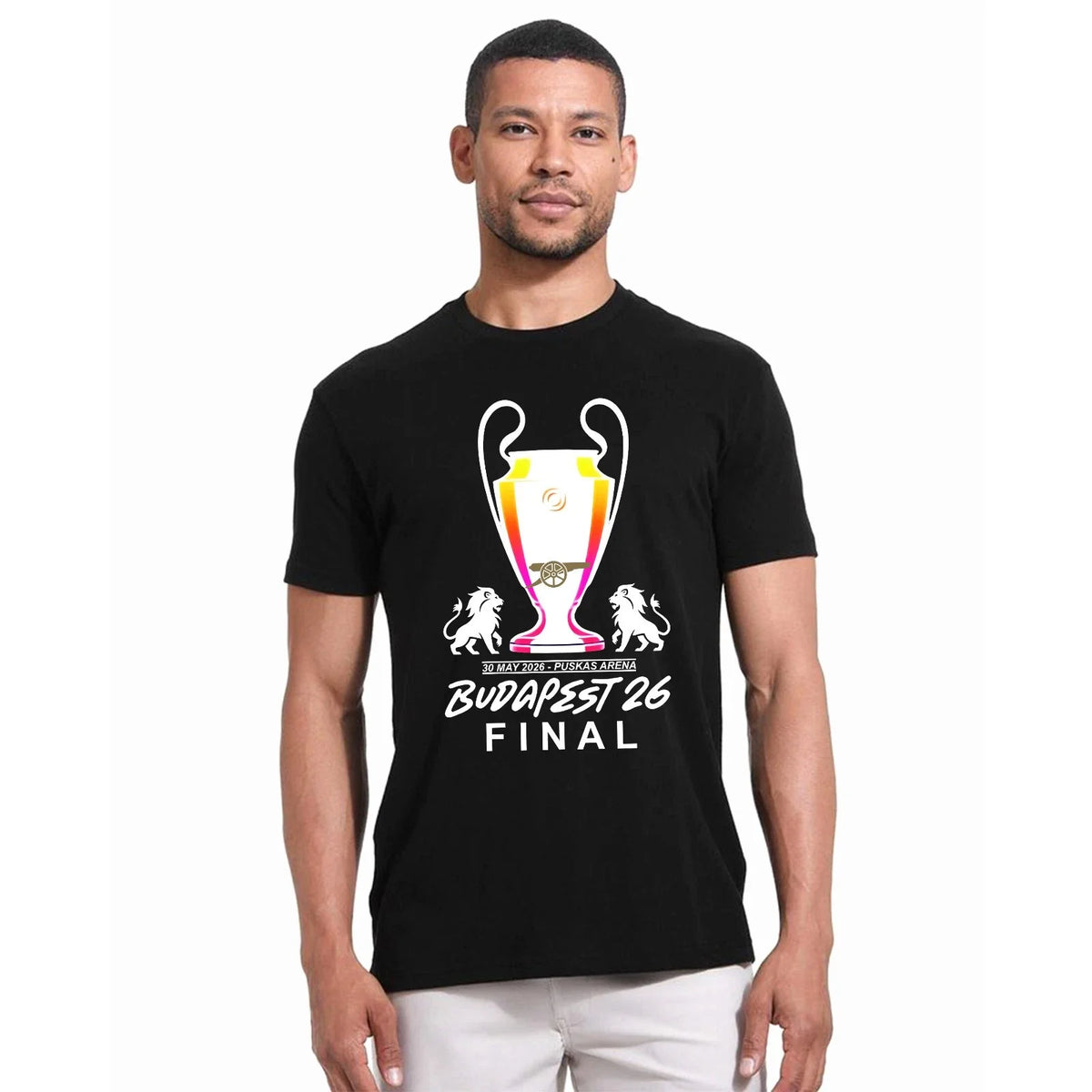 Champions League Final Budapest 2026 T Shirt Mens Black Football Supporters Tee Unisex