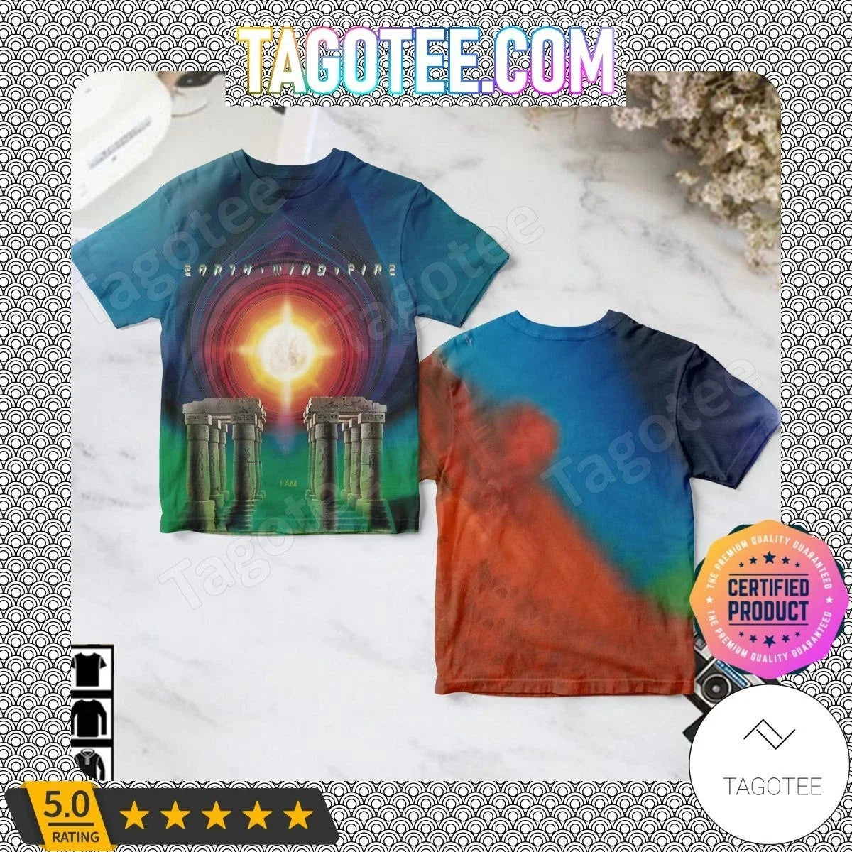 Earth, Wind And Fire I Am Album Cover 3D S-5XL HRL472 Unisex