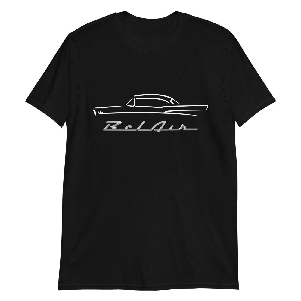 1957 Chevy 57 Belair Bel Air Outline Antique American Collector Car Gift Unisex