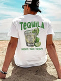 Tequila Cheaper Than Therapy Funny Quote Graphic Tee Men Women Gift Unisex