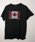 Men's Vancouver Canada Flag Graphic Size Medium Black Short Sleeve Unisex