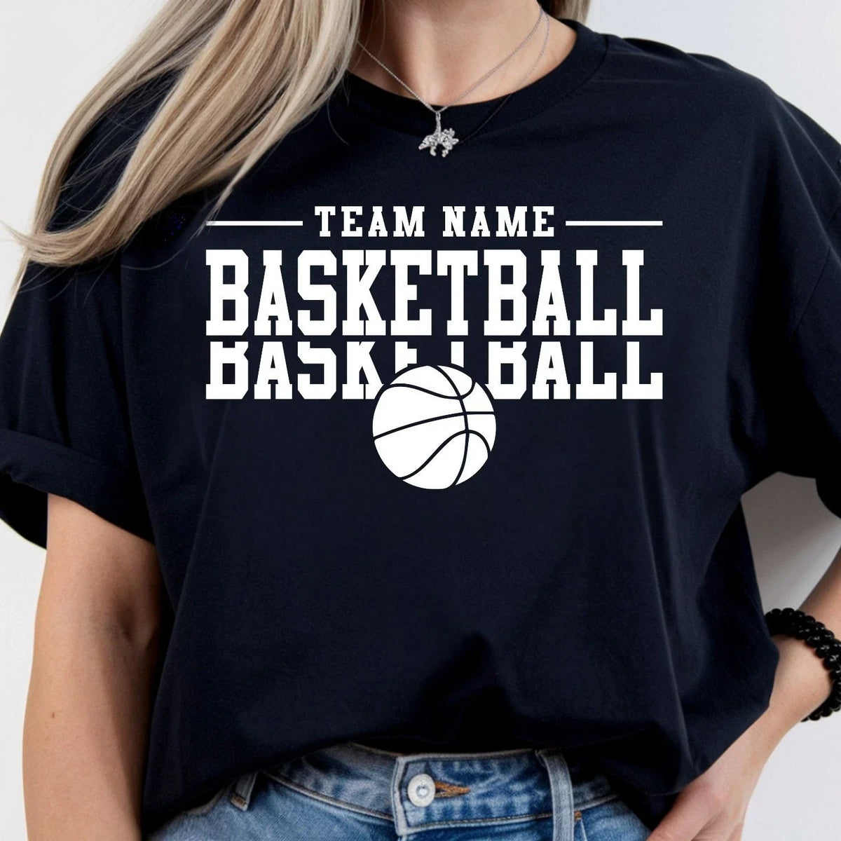 Personalised Basketball Team Shirt Custom Name Sports Fan Match Day Gift Tee Top Unisex