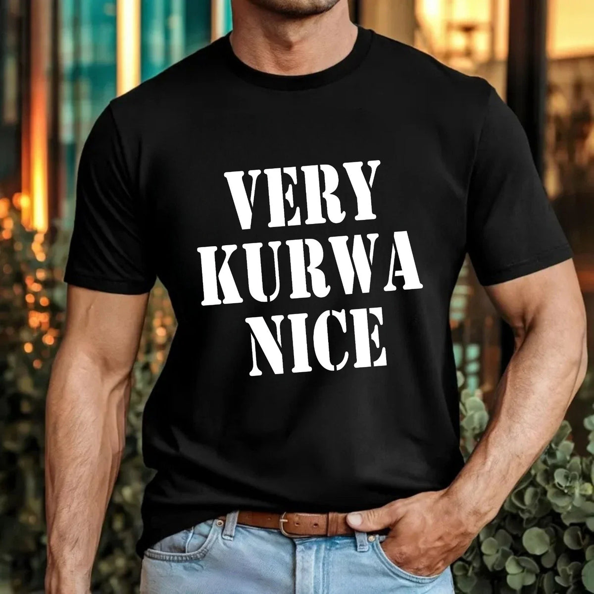 Very Kurwa Nice Funny Internet Gaming Meme Slavic Humour Polish Gift Top Unisex