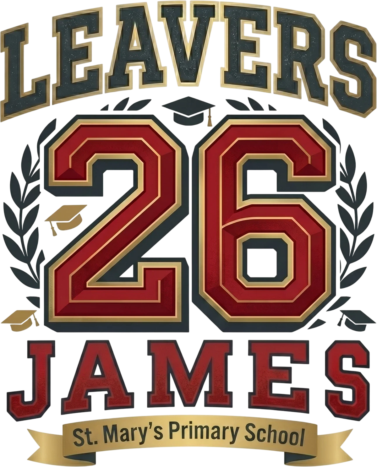 Personalised Class of 2026 Kids Leavers Shirt | School Graduation Tee [cite: 1] Unisex