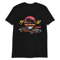 1981 Camaro Z28 80s Retro Sunset Palm Trees Short-Sleeve Unisex Unisex