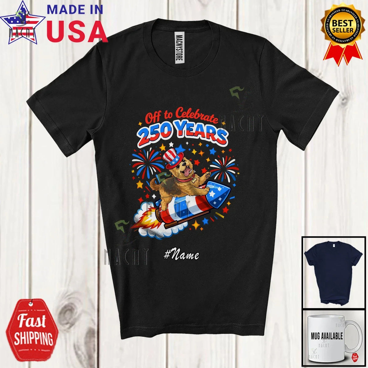 Custom Name Celebrate 250 Years; 4th Of July Norwich Terrier Patriotic Unisex