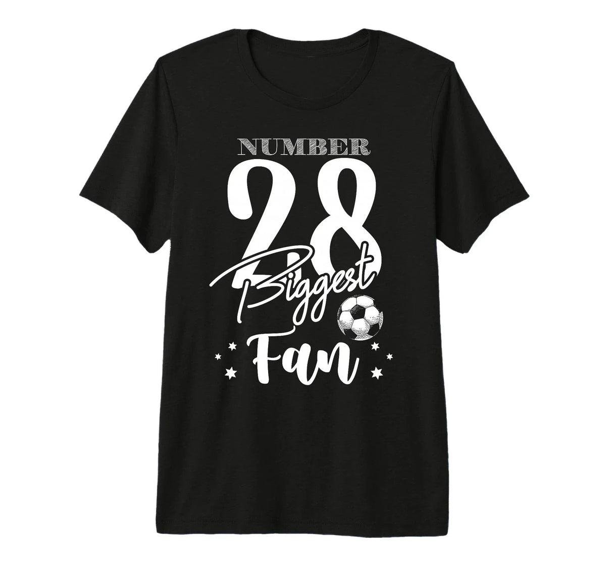 Number 28 Biggest Fan Soccer Player Family Cheer Game Day Premium Tri-Blend T... Unisex