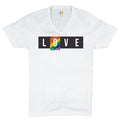 LOVE V-Neck Gay Pride Rainbow LGBTQ Tolerance Equality Tee Unisex