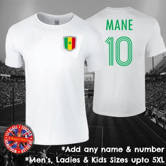 Sadio Mane Senegal Football Mens Ladies Kids Euros Unisex