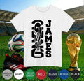 personalized James - Football Fan Shirt Gift Soccer Lover Sports Tee Top Unisex