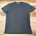 Banana Republic Mens M Minimalist Cotton Blend Fitted Crew Charcoal Gray Unisex