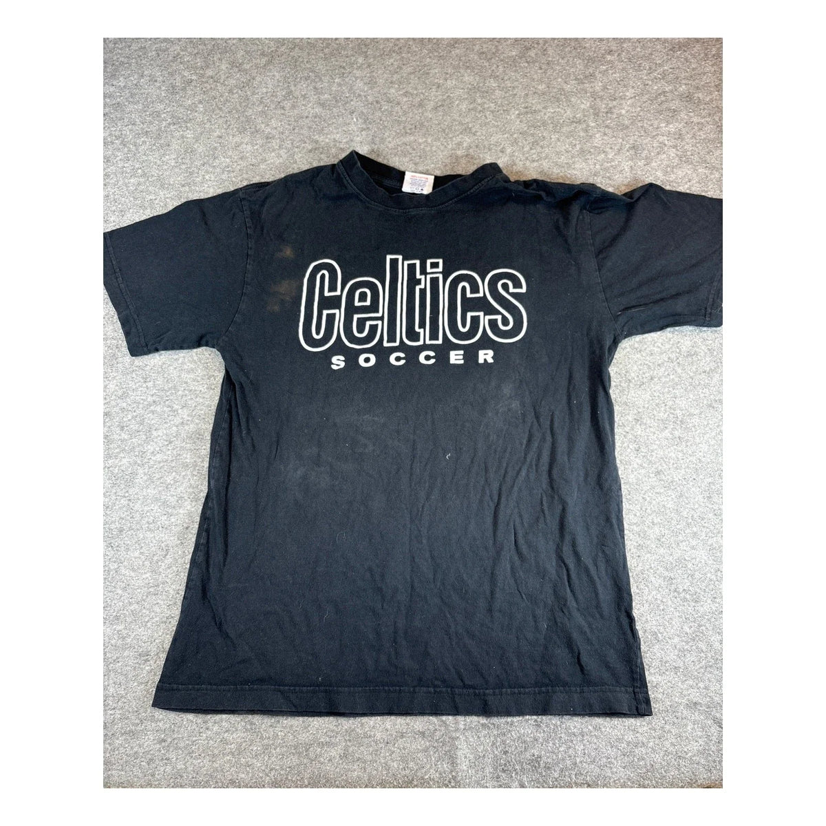Vintage Celtics Soccer Shirt Mens Large Black Graphic Tee Football Sportswear Unisex