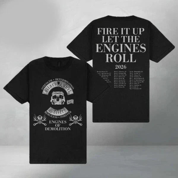 Black Label Society 2026 Engines Of Demolition Black Tour Unisex