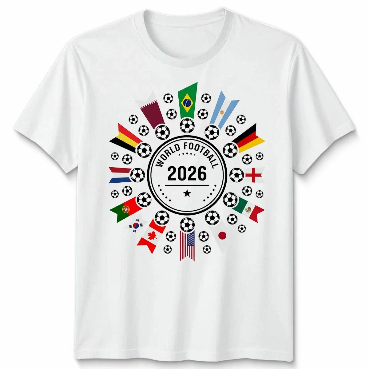 International Flags Soccer Design Unisex T Shirt Footy Fan Mens Womens Tee Unisex