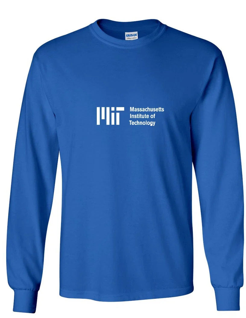 MIT Massachusetts UNIVERSITY SCIENCE White Royal Blue Long Sleeve Shirt Unisex