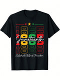 Juneteenth 1865 Celebration - Casual Tee With Juneteenth 1865 Graphic Unisex