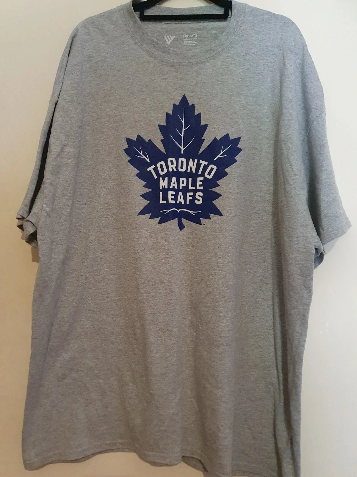 Toronto Maple Leafs T Shirt Size 2XL Grey NHL Unisex