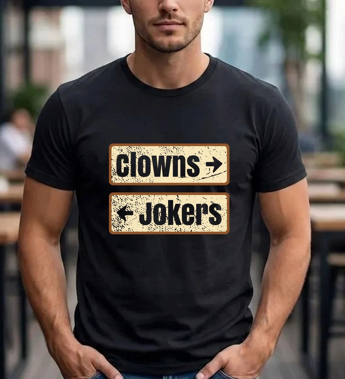 Clowns And Jokers Funny - Sarcastic Humor Retro Direction Unisex Tee Top Unisex