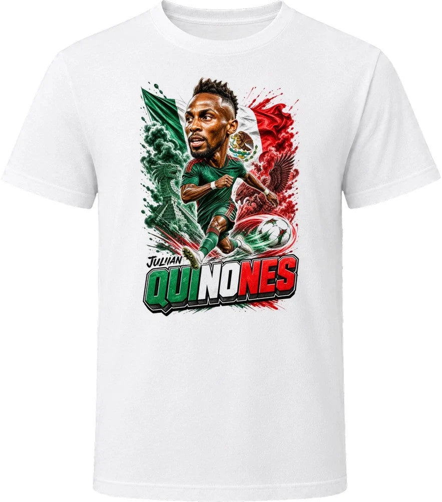 Julian Quinones Mexico Soccer Caricature 2026 World Cup T Shirt Unisex