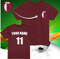 Personalised Qatar Football Custom Name And Number Sports Lover Top Unisex