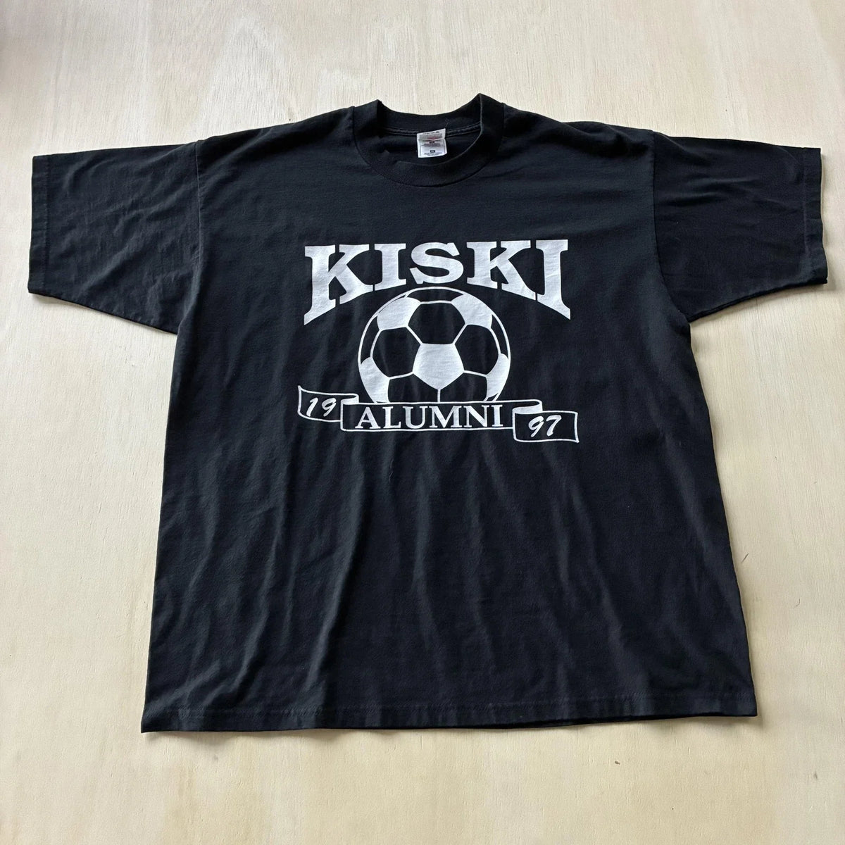 Vintage 1997 Kiski Soccer Alumni Fruit Of The Loom Shirt Mens XL Black Unisex