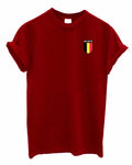 Belgium Team Crest Crew neck Tshirt Support your Country football rugby cricket Unisex