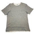 Zara Mens Textured Shirt Large Gray Layered Tee Pocket Minimal Casual Unisex