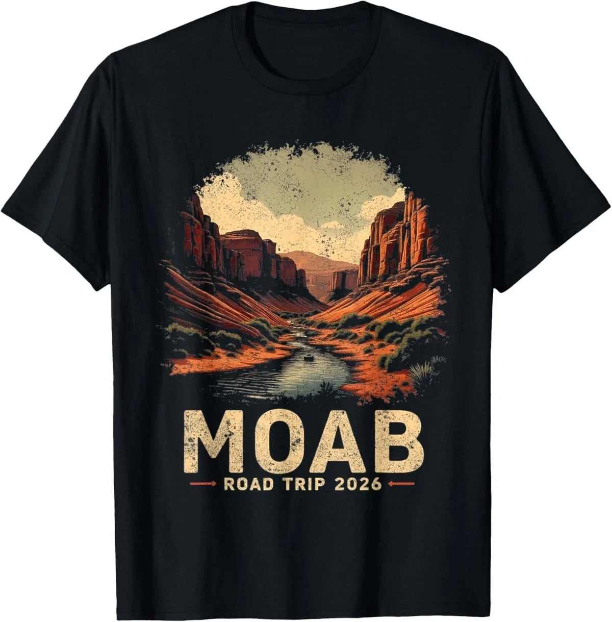 Moab Arches Family Road Trip 2026 Vintage Moab Nature Utah Unisex